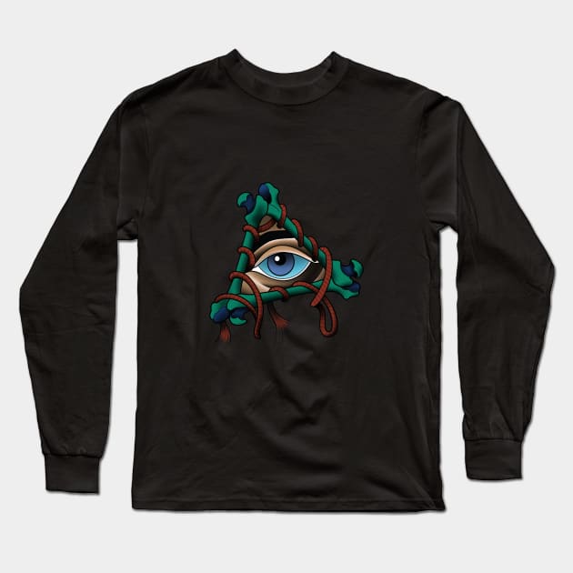 All seeing eye Long Sleeve T-Shirt by Feathernubs